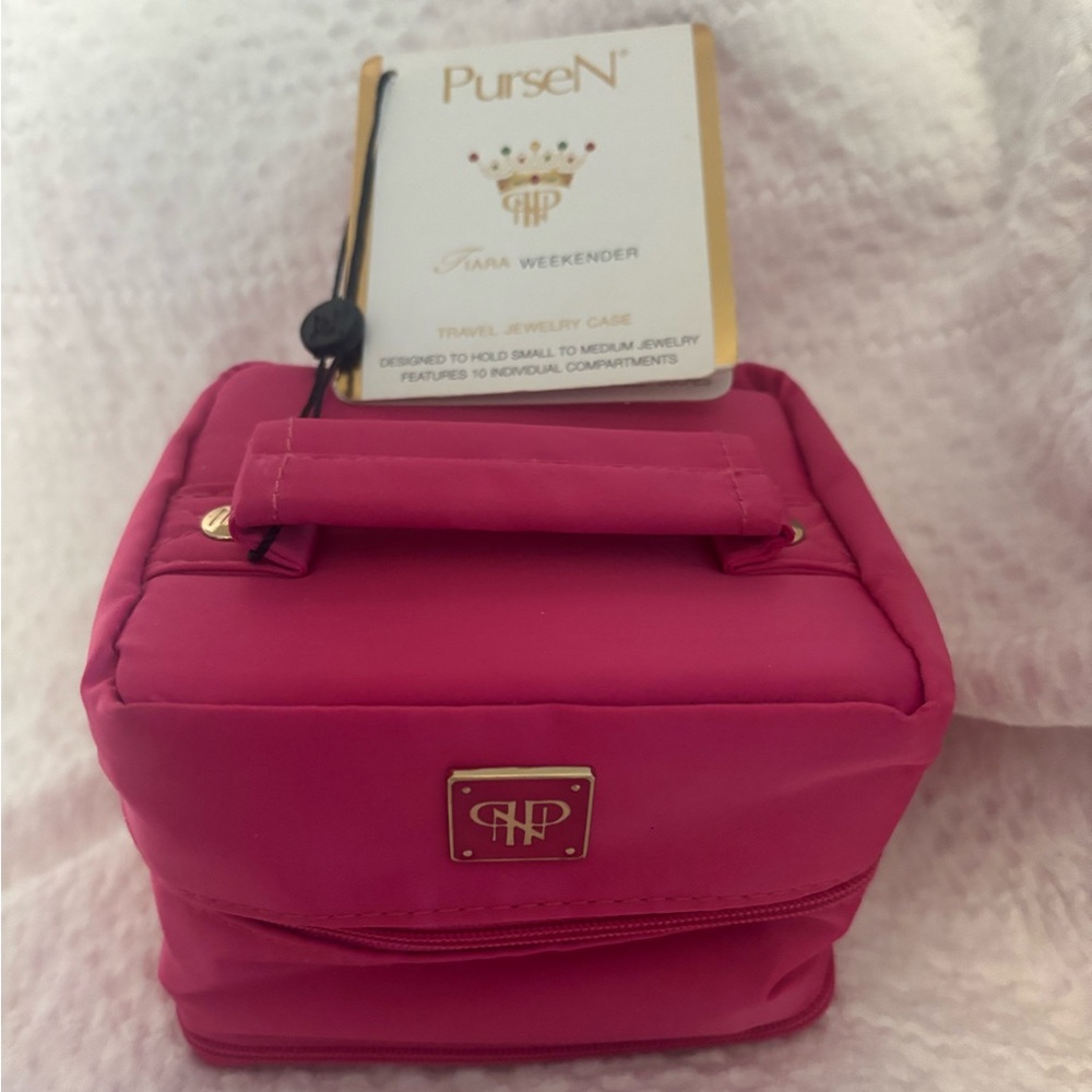New with tags PurseN Pink Travel Jewelry Case